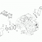 XC 450 EFI RED Case  /  belt cooling assembly