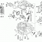 XC 450 EFI RED Cylinder head and camshaft  /  valve assembly