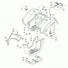 ATV 150 UTILITY WHITE Rear body panel and taillight assemblies