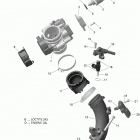 003 - Outlander MAX 450 EFI - North America Коллектор воздухозаборника и корпус дросселя