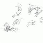 003 - Renegade 1000R EFI - North America 09- fender and central panel kit renegade - package xmr