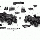 002 - Outlander MAX 6X6 - 650 EFI - North America 09- decals outlander max 6x6