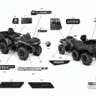 003 - Outlander MAX 6X6 - 1000 EFI - North America 09- decals outlander max - 6x6 - xt - north america