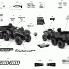 002 - Outlander 6X6 - 650 EFI - T3 09- decals outlander 6x6 - 650 efi - dps - europe