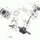 002 - Renegade 1000 EFI - T3 Коленвал,поршень и цилиндр