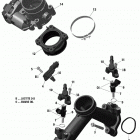 005 - Outlander 1000R EFI - XT - International Коллектор воздухозаборника и корпус дросселя