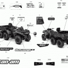 001 - Outlander 6X6 - 650 EFI - International 09- decals outlander 6x6 - 650 efi - dps - international