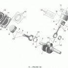 006 - Outlander MAX 570 EFI - PRO NORDIC - T3 Коленвал,поршень и цилиндр