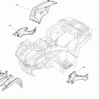 Outlander 570 EFI 09- fender and central panel kit g2l - break up country ...