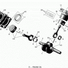 5- Outlander T3 MAX 570 EFI Коленвал,поршень и цилиндр