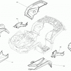 3- Outlander 850 EFI 09- fender and central panel kit g2 outlander - can-am r...