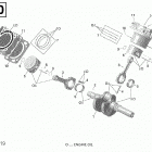 1- Outlander 6X6 - 650 EFI 01- crankshaft and pistons - 650 efi
