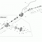 Outlander 6X6 - 1000 EFI 08- drive system, rear middle diff