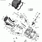 1- Outlander 6X6 - 650 EFI 01- cylinder head, front - 650 efi