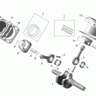 Outlander 850 EFI 01- crankshaft, piston and cylinder - 850 efi