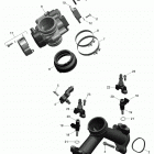 2- Outlander 6X6 - 1000 EFI 02- air intake manifold and throttle body - 1000 efi