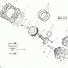 1- Outlander 450 EFI 01- crankshaft and pistons - 450 efi;