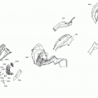 Renegade 570 EFI 09- fender and central panel kit renegade - package xmr