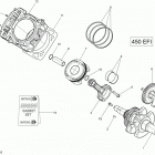 Outlander 450 EFI 01- crankshaft and pistons - 450 efi;