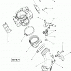 1- Outlander 450 EFI 02- air intake manifold and throttle body - 450 efi