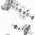 Outlander 6X6 - 1000 EFI 01- gear box and components - gbps - 6x6