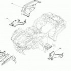 5- Outlander MAX 570 EFI 09- fender and central panel kit g2l - intense red