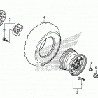 TRX500FM2 Переднее колесо