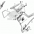 TRX500FA5 Side cover@tank cover