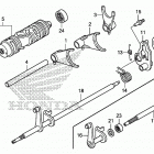 TRX500FM2 Вал и вилки  коробки передач