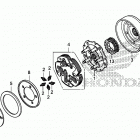 TRX500FA5 Сцепление