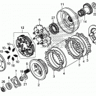 TRX500FM2 Сцепление