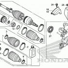 SXS700M2D Передний  привод и кулак поворотный