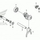 SXS700M2D Вал и вилки  коробки передач