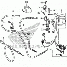 TRX500FM5 Рулевые переключатели и тросы