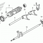SXS500M Вал и вилки  коробки передач