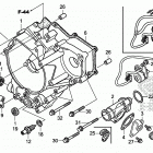 TRX250TM1 Крышка картера задняя