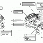 TRX500FA5 Лейбл предостережения