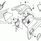TRX500FM2 Side cover@tank cover