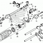 SXS1000M5D Вал и вилки  коробки передач