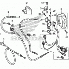 TRX500FA6 Рулевые переключатели и тросы