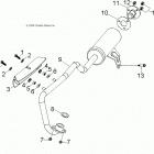 A18YAK05B4/B6/N4/N6/A4/A6 OUTLAW 50 Engine, exhaust - a18yak05b4  /  b6  /  n4  /  n6  /  a4...