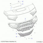 A18HZA15B4 ATV RGR 150 EFI Body, hood and front fascia - a18hza15b4 (c101382-4)