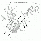 A18HZA15B4 ATV RGR 150 EFI Engine, cylinder head asm. - a18hza15b4