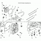 A19HZA15A1/A7/B1/B7 ATV RGR 150 EFI Engine, crankcase comp left  /  right - a19hza15a1  /  a...