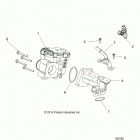 ATV RGR 150 EFI MD Engine, throttle body and fuel rail - a20hzb15n1  /  n2 ...