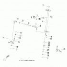 A19YAK05B7/B6/N7/N6 OUTLAW 50 Steering, steering post and tie rod asm. - a19yak05b7  /...