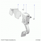 A18HZA15B4 ATV RGR 150 EFI Engine, throttle pedal and mount - a18hza15b4 (c100402)