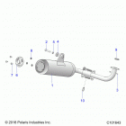 A18HZA15N4 ATV RGR 150 EFI MD Engine, exhaust system - a18hza15n4