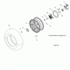 A18SXS95FR SPORTSMAN 1000 XP ZUG Wheels, front and hub - a18sxs95fr (100767)