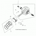 ATV RGR 150 EFI MD Engine, crankshaft, connecting rod and piston - a20hzb15...